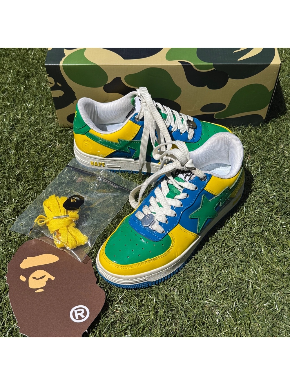 A Bathing Ape BAPE STA Low "Brazil" (2022 Release).